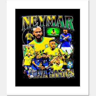 Neymar Brazil Vintage Bootleg Posters and Art